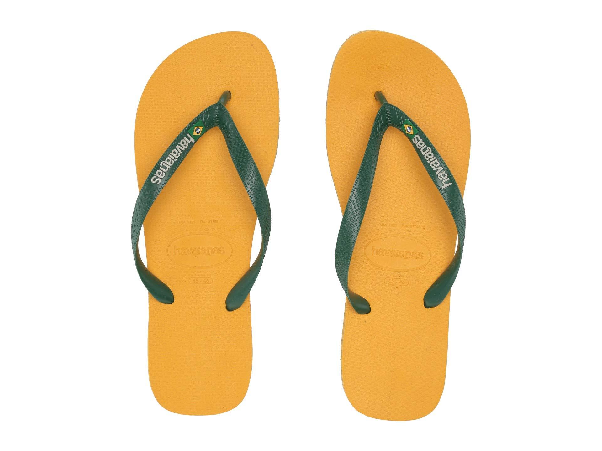brazil logo flip flops