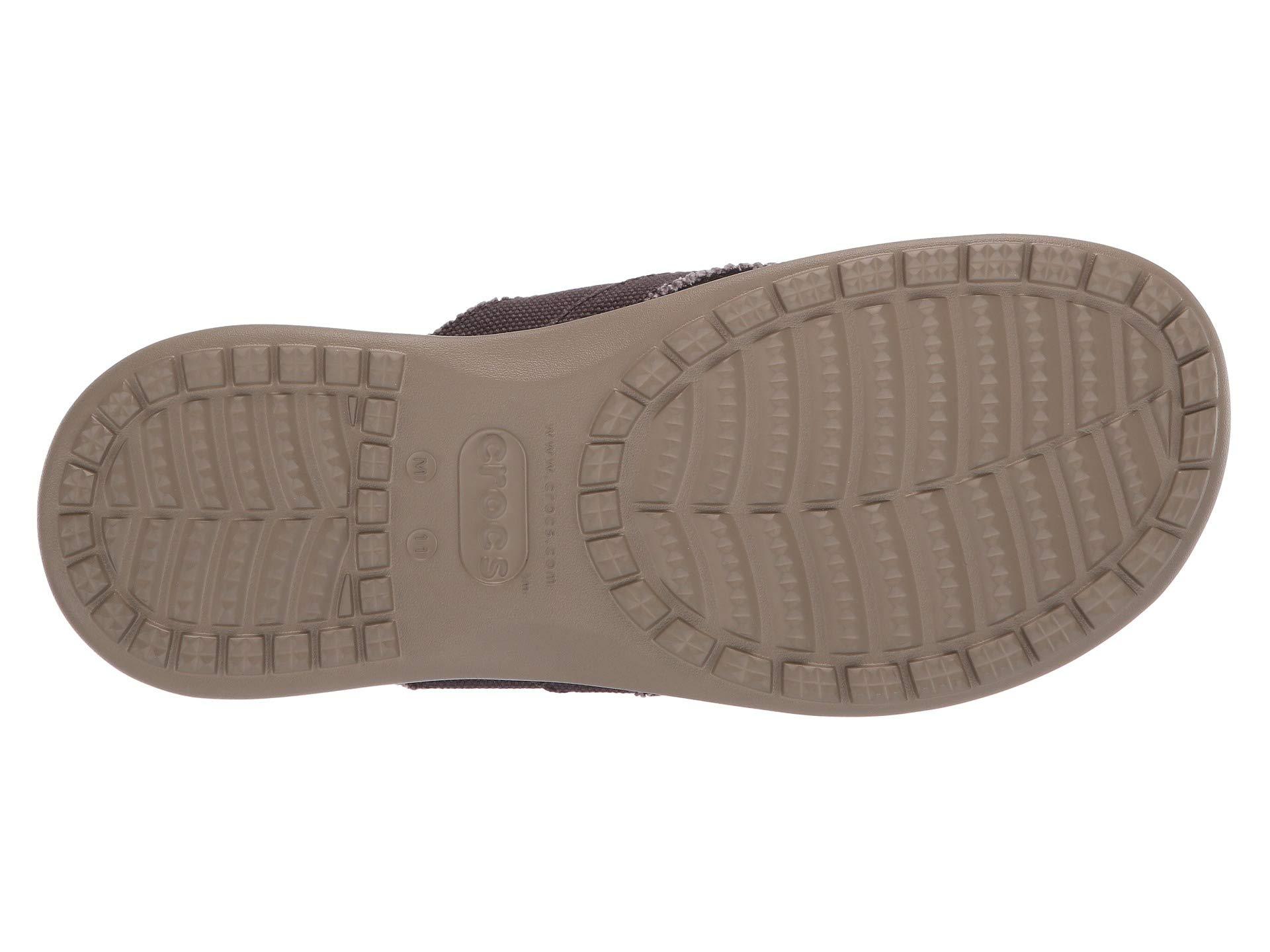 Crocsâ¢ Santa Cruz Canvas Flip (black/slate Grey) Men's Sandals in Gray for Men - Lyst