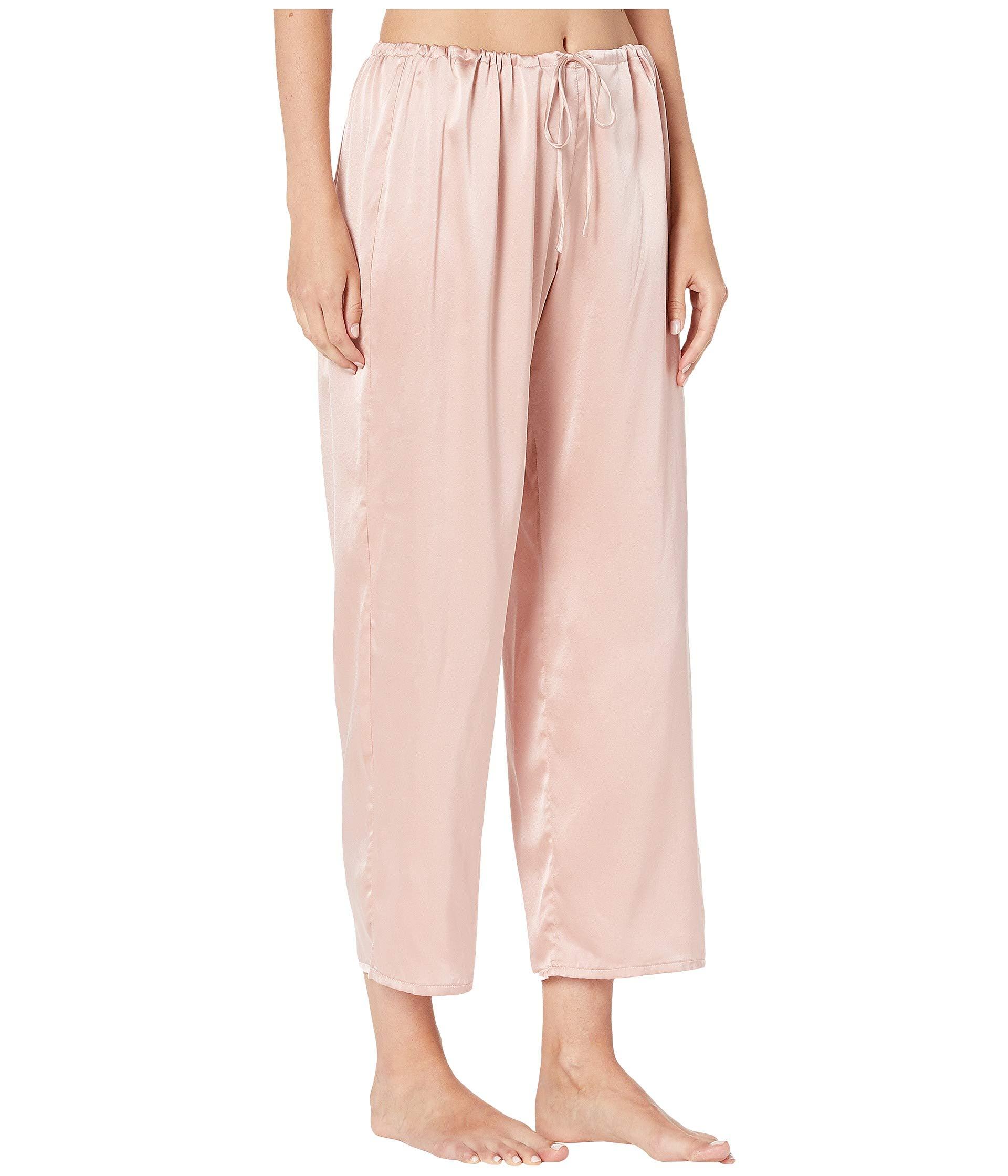 Skin Cotton Rosetta Silk Ankle Pants in Pink - Lyst