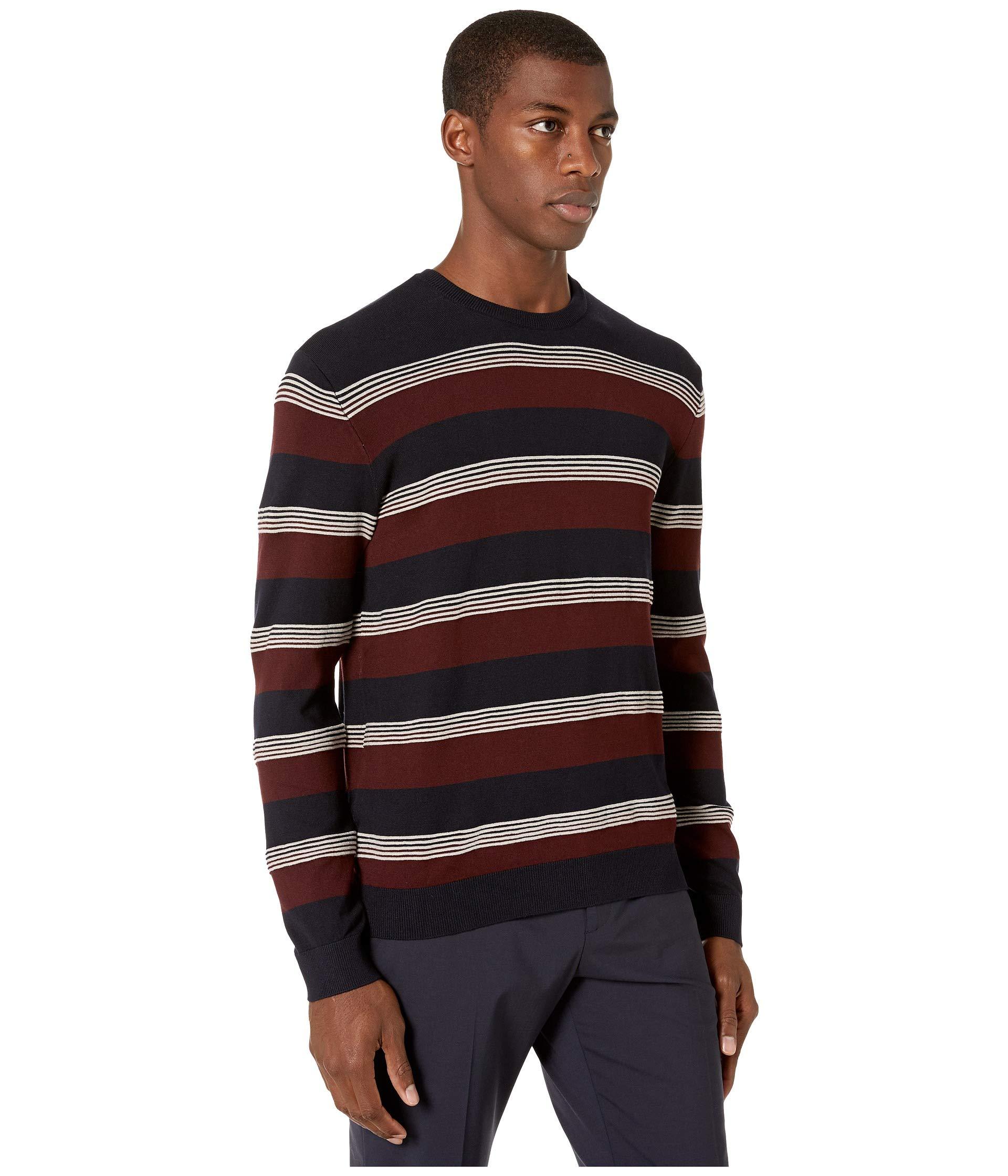 Emporio Armani Synthetic Multi Striped Sweater in Navy/Red/White (Red ...