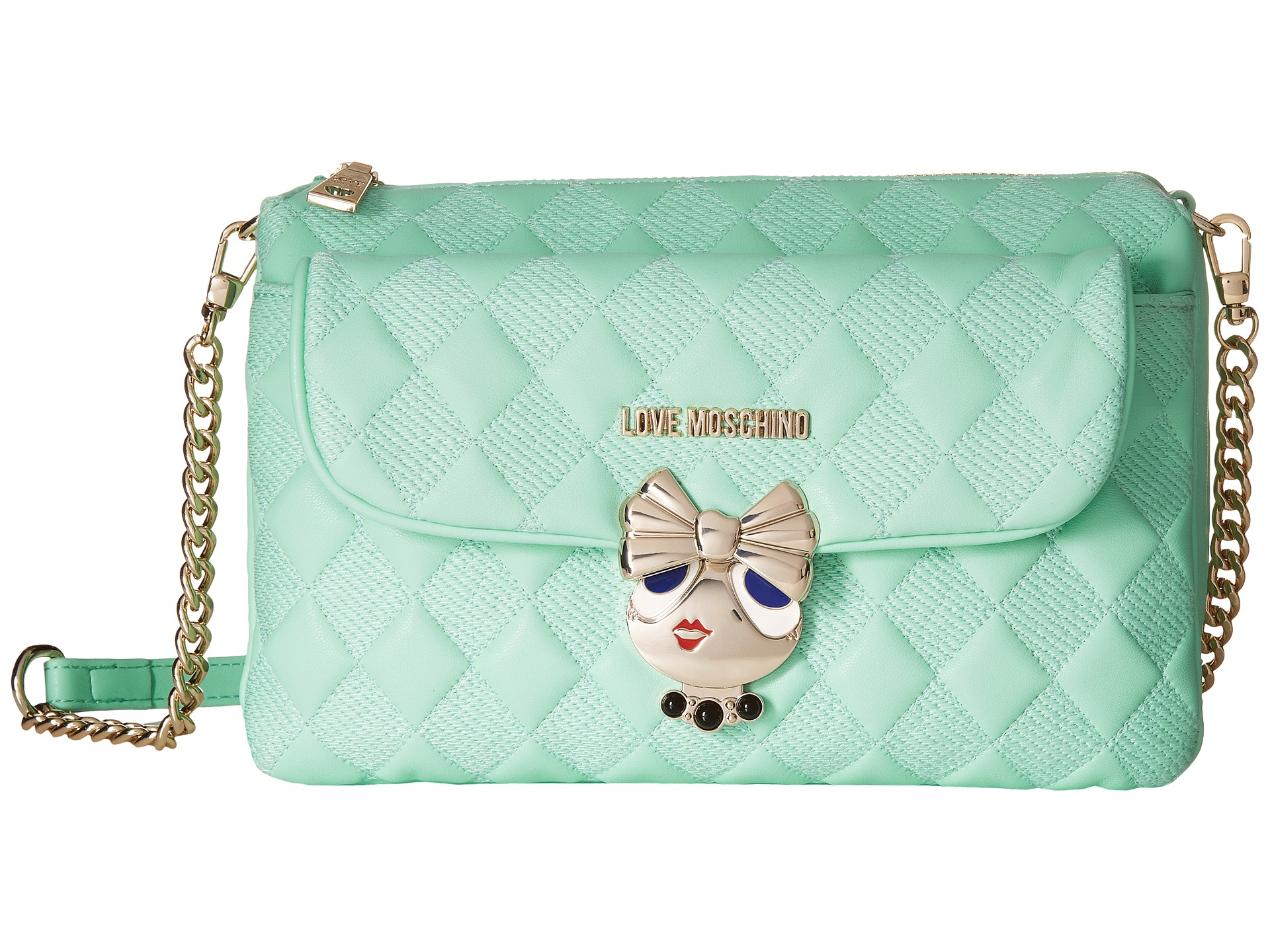 Lyst Love Moschino Updated Small Quilted Crossbody Bag With Gallery