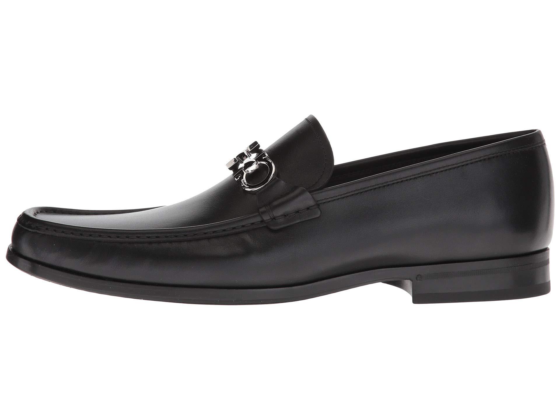 Ferragamo Leather Chris Loafer in Black for Men - Lyst